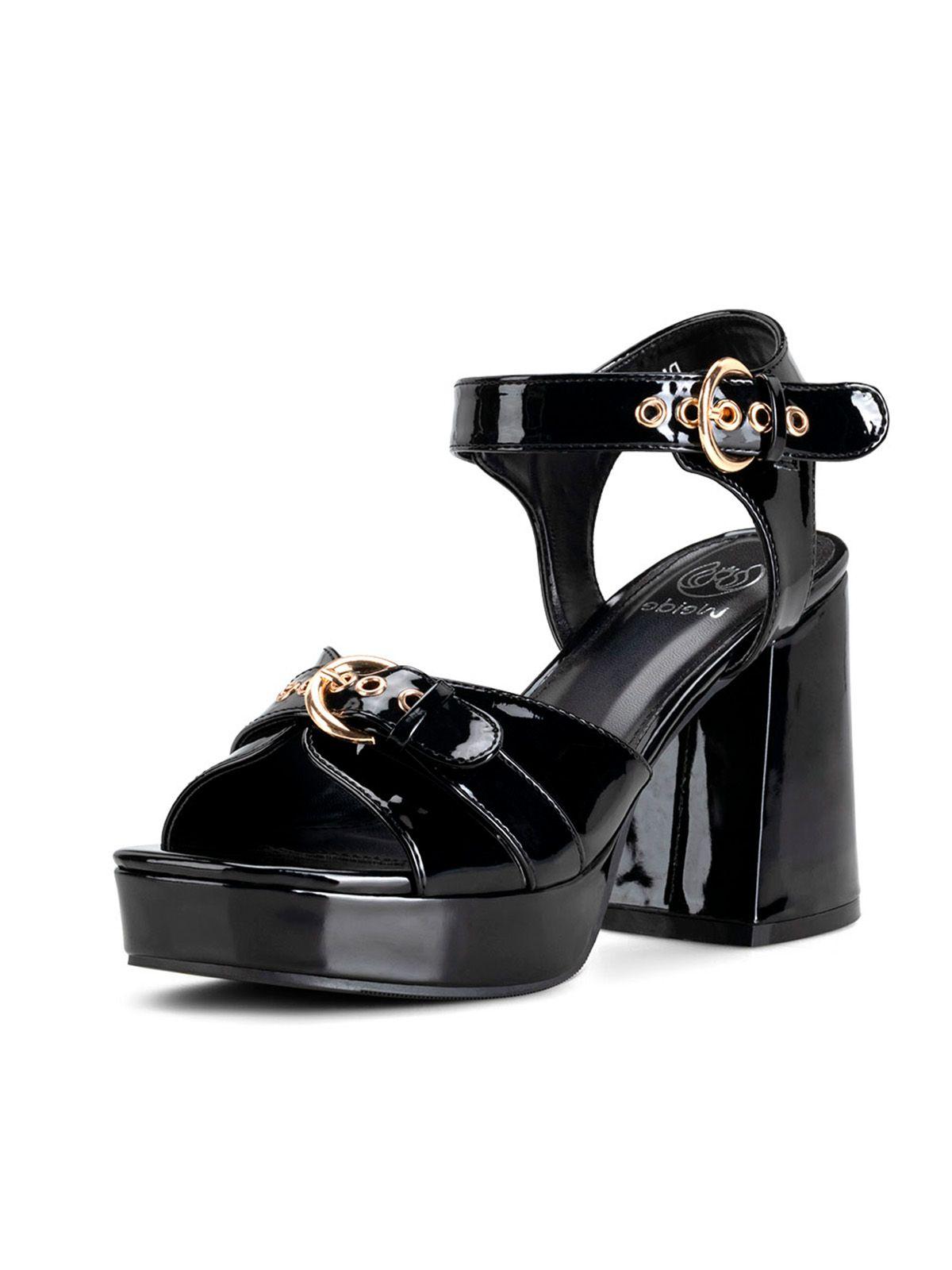 Sandalia Taco Negro Fiesta DMT11 Weide-0