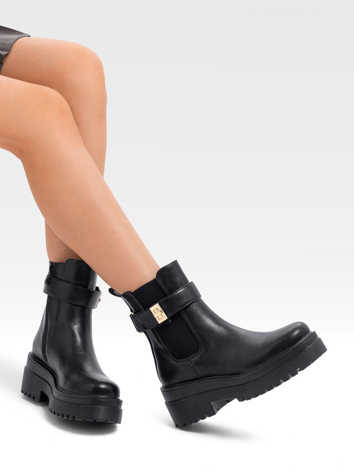 Botin Casual Mujer Eco Cuero Vintage Plataforma Weide RQ81-1