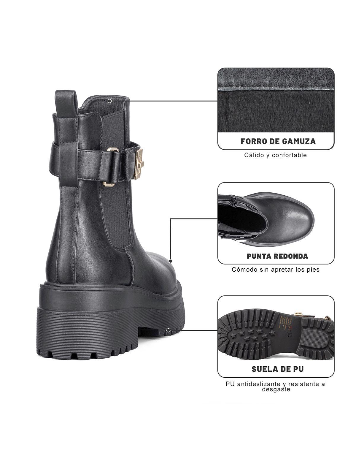 Botin Casual Mujer Eco Cuero Vintage Plataforma Weide RQ81-8