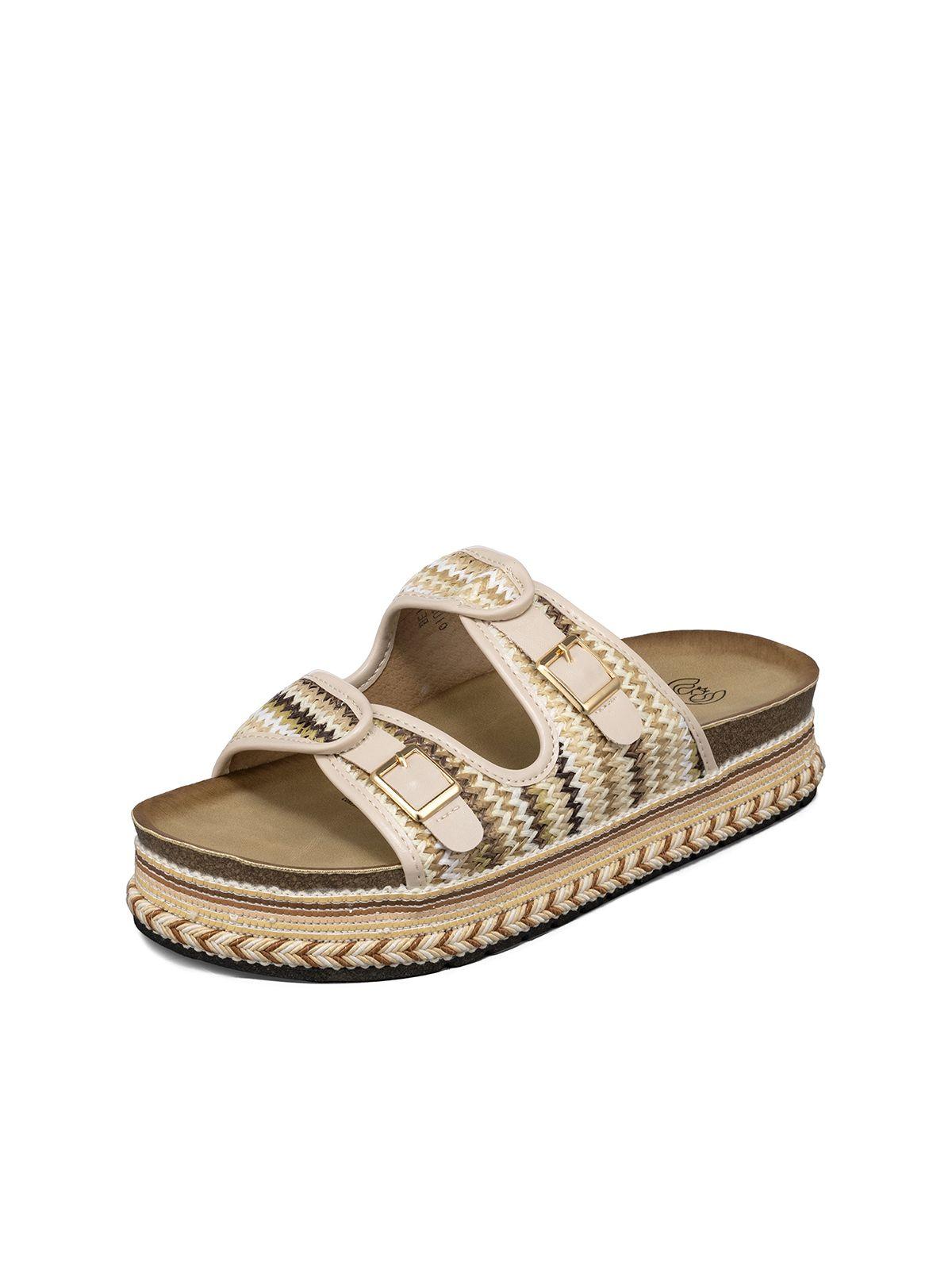 Sandalia Estilo Chala Casual Plataforma Mujer Weide QIU386-0