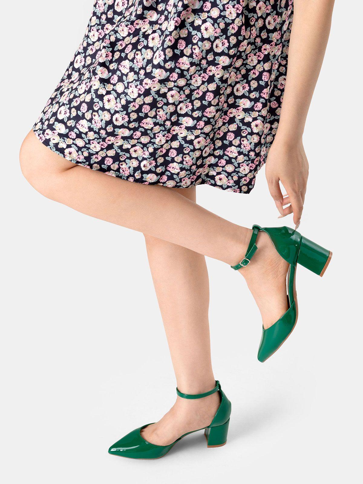 Zapato Taco Alto Verde Fiesta Mujer Weide GH63-1