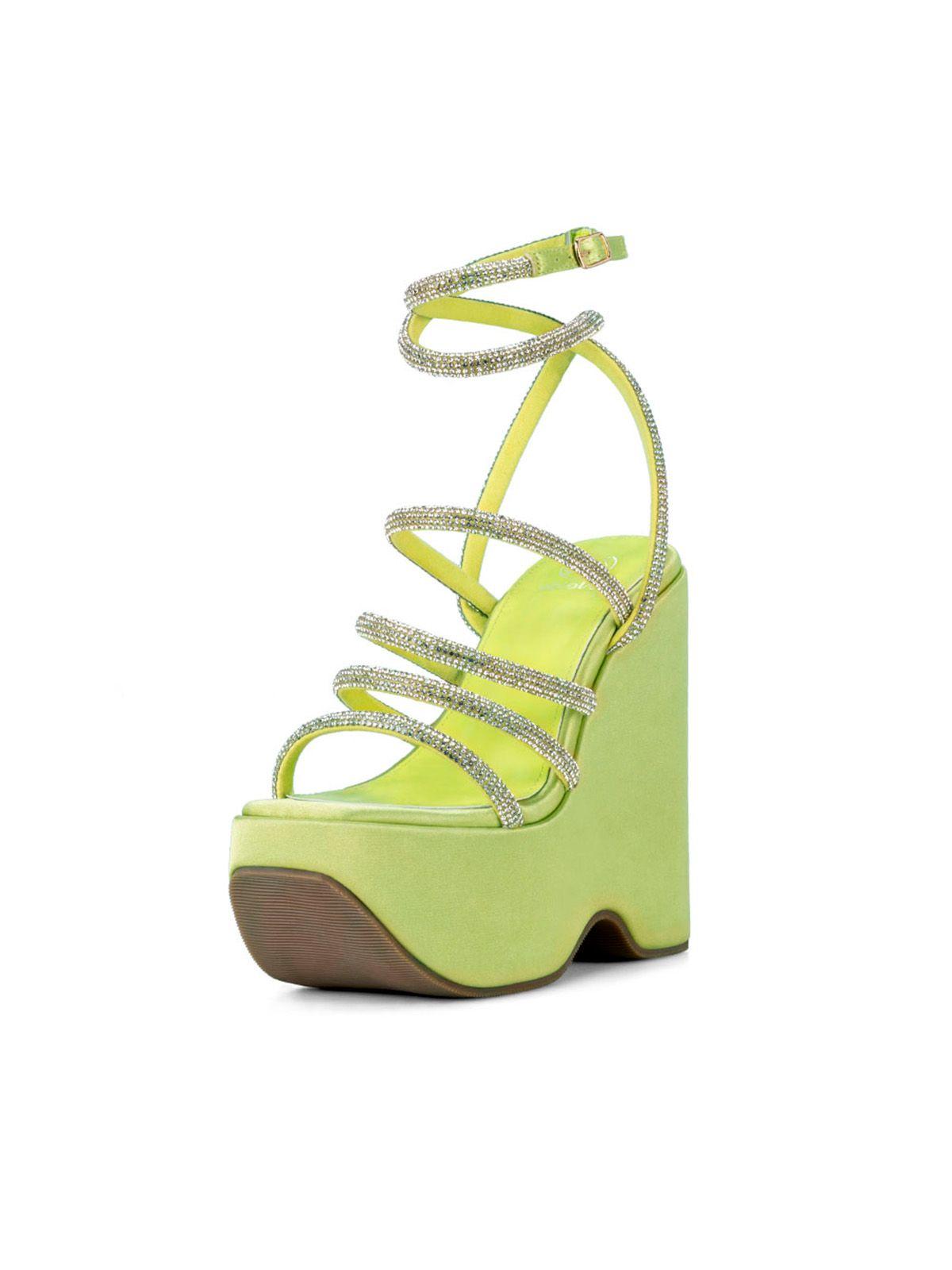 Sandalia Plataforma Verde Fiesta TFA185 Weide-0