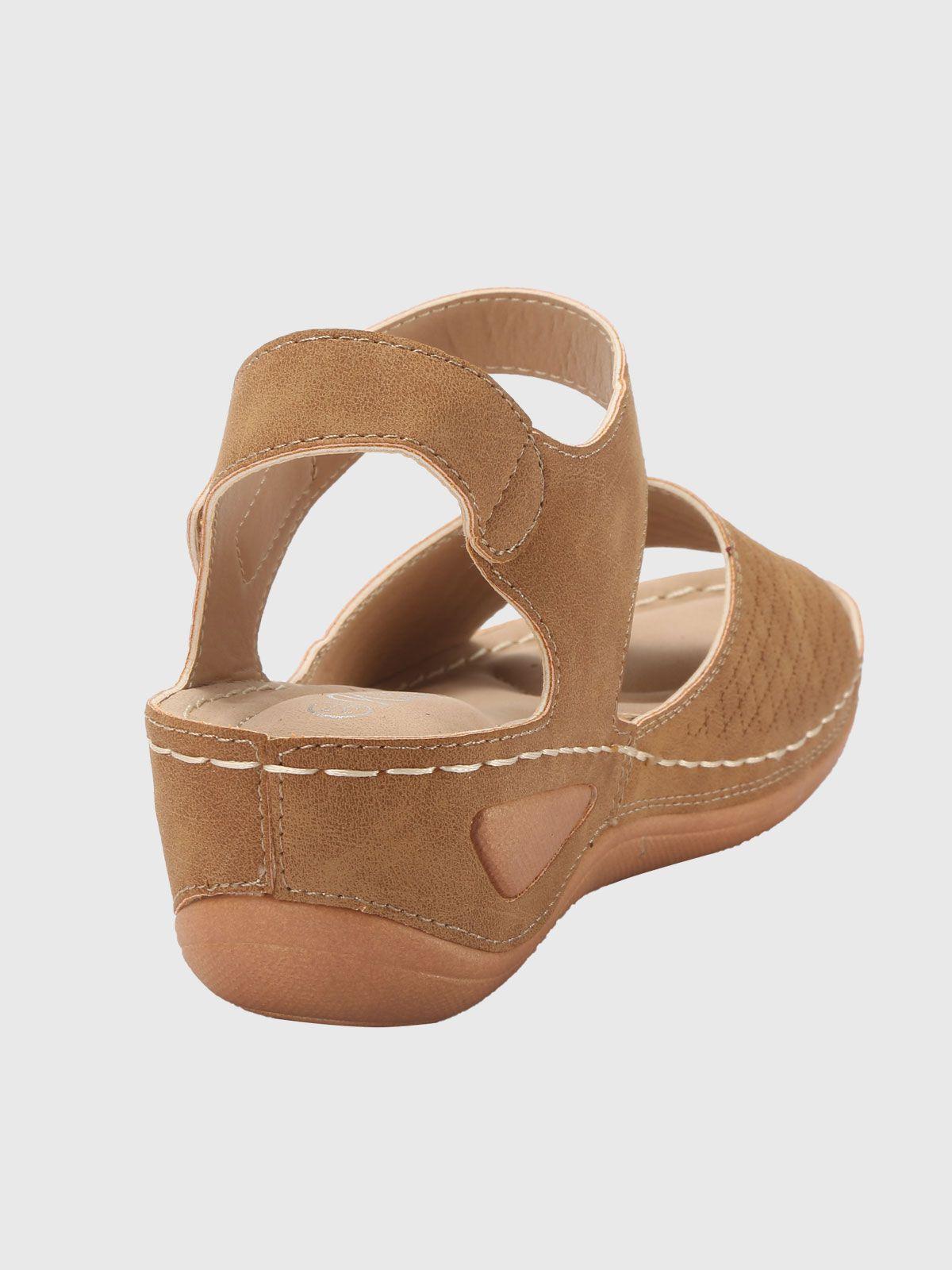 Sandalia Meghan Camel Weide-2