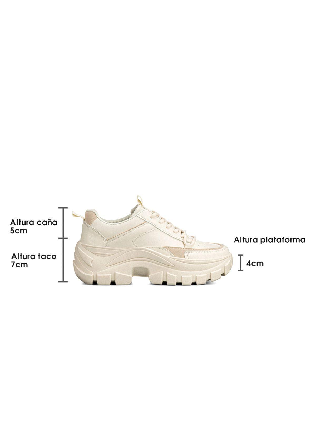 Zapatilla Beige Casual Mujer Weide WLT01-5