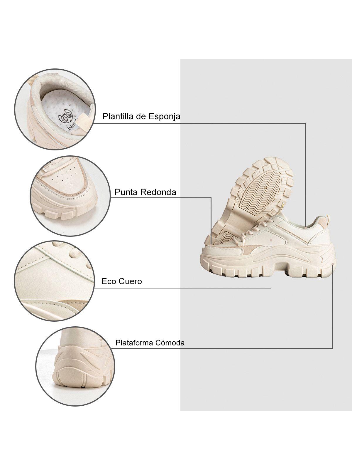 Zapatilla Beige Casual Mujer Weide WLT01-6