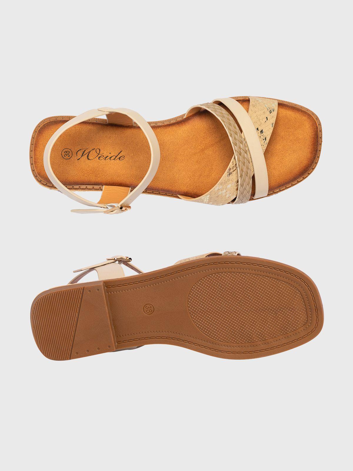 Sandalia Mujer Nicoleta Beige Weide-4