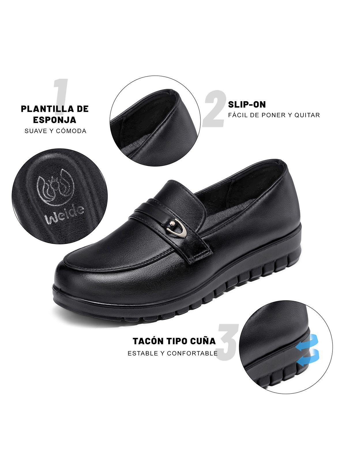 Mocasín Casual Taco Cuña Mujer PU Weide TFA222-7