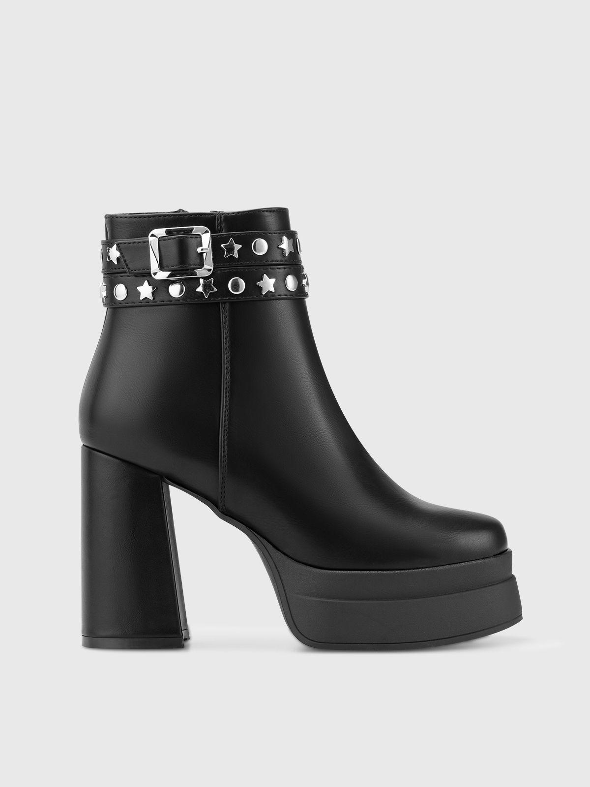 Botin Mujer Estrella Negro Weide-2