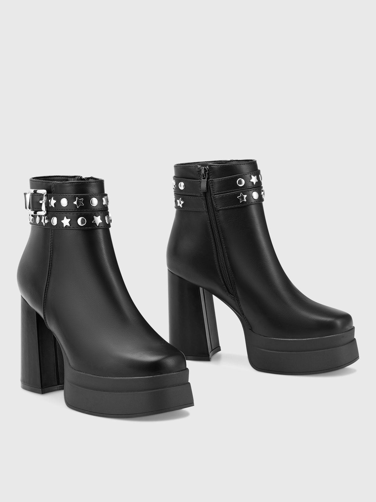 Botin Mujer Estrella Negro Weide-4