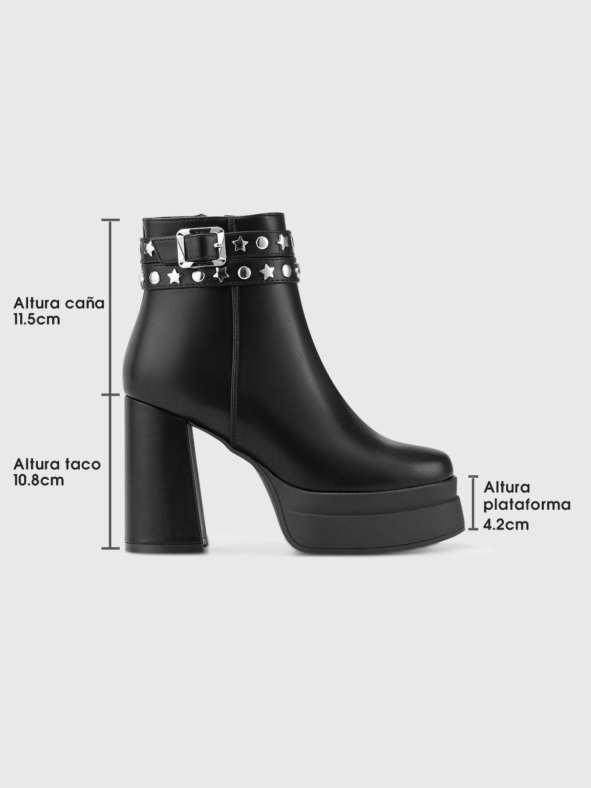 Botin Mujer Estrella Negro Weide-5
