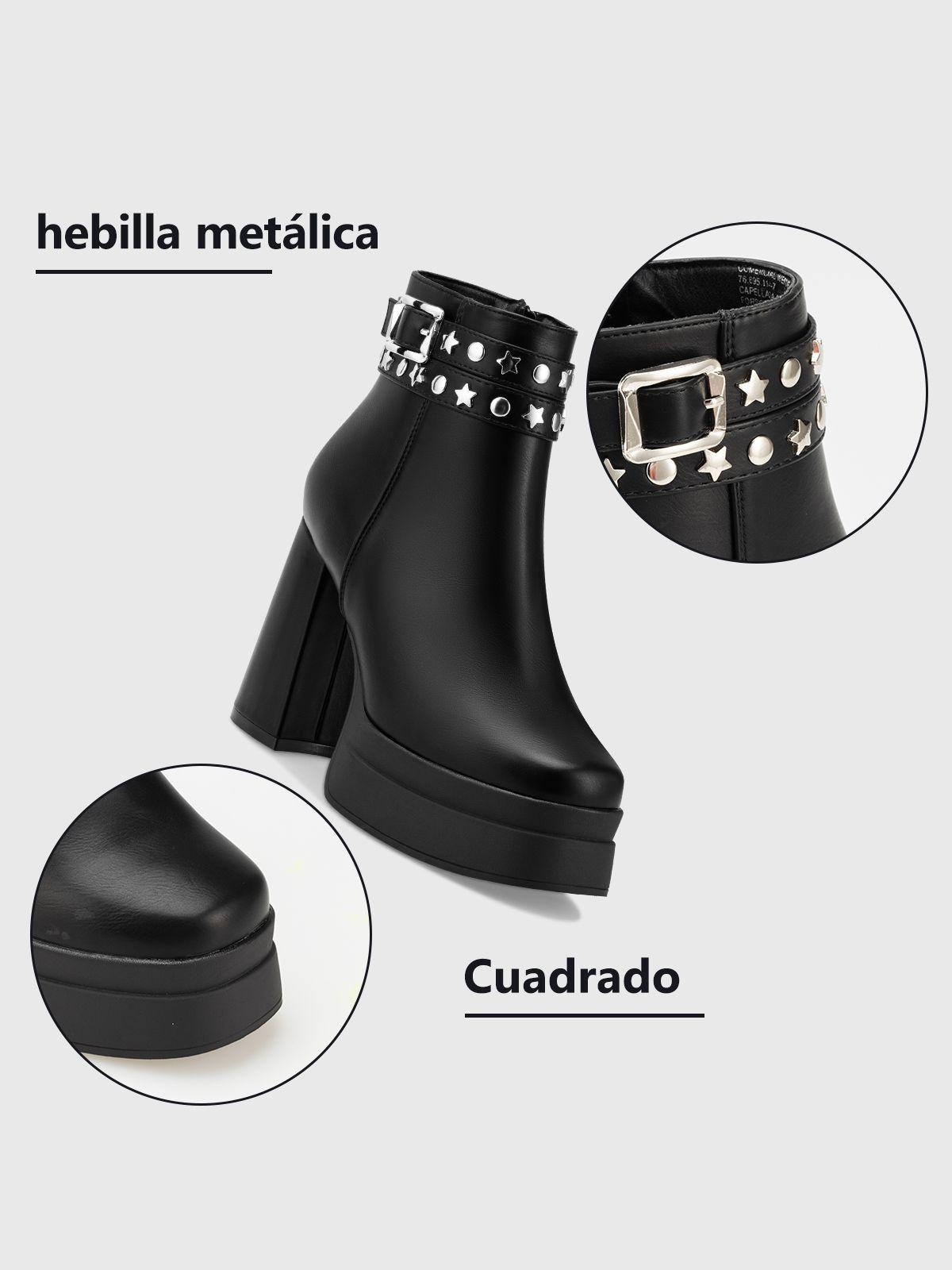 Botin Mujer Estrella Negro Weide-6