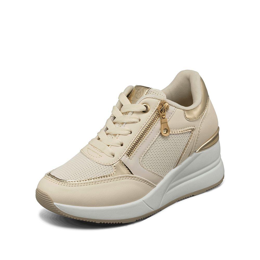 Zapatilla Deportiva Taco Cuña Malla Mujer Weide JLL60-1