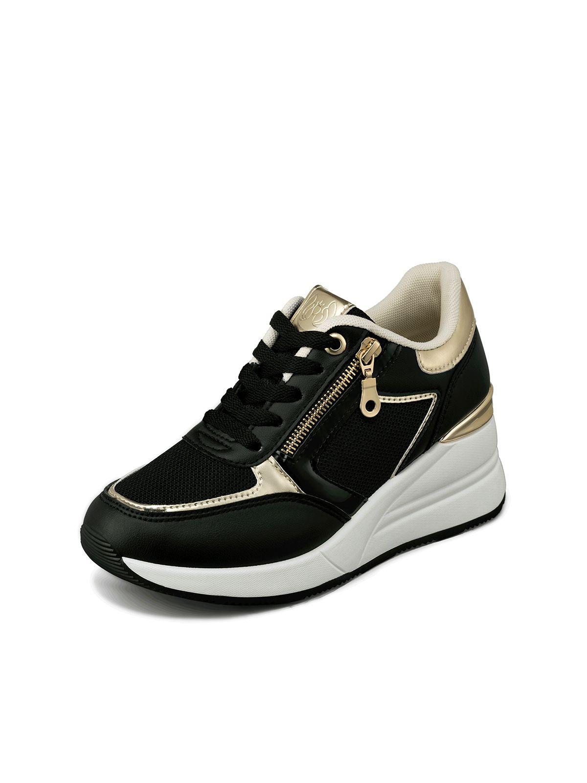 Zapatilla Deportiva Taco Cuña Malla Mujer Weide JLL60-7