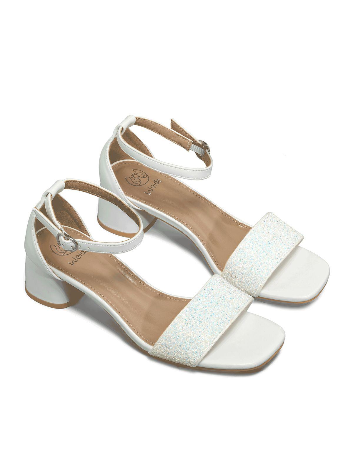 Sandalia Taco Grueso Punta Cuadrada Mujer Weide GH176-5