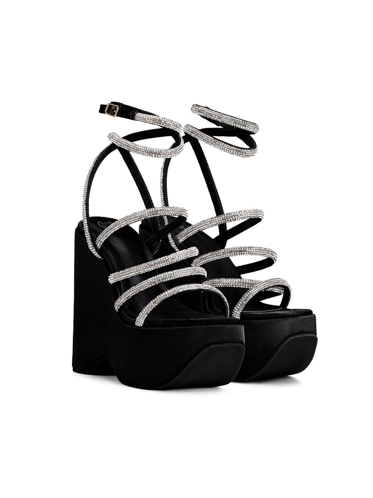 Sandalia Plataforma Negro Fiesta TFA185 Weide-2