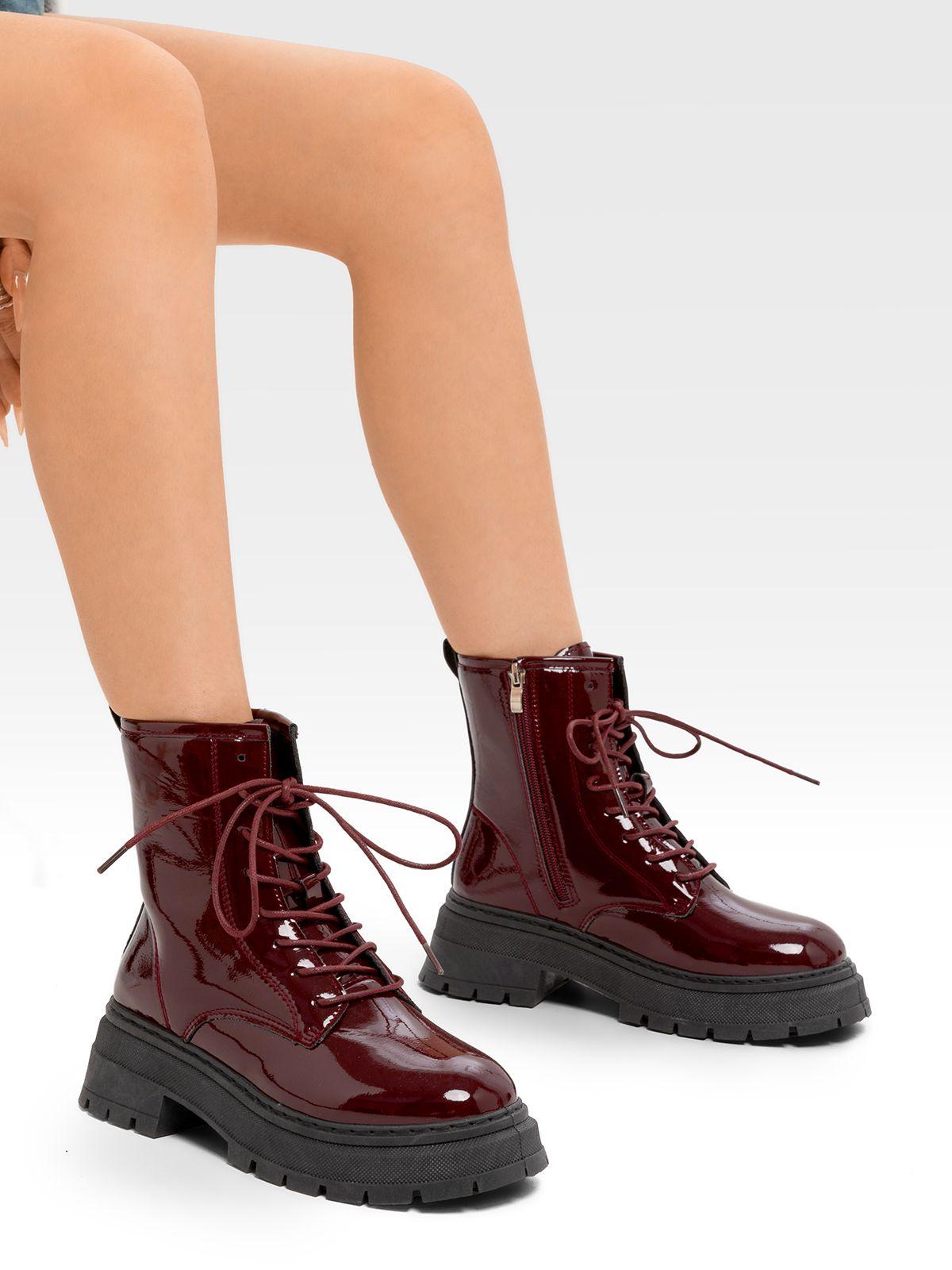 Botin Casual Mujer Burdeo Plataforma Weide SL30-1