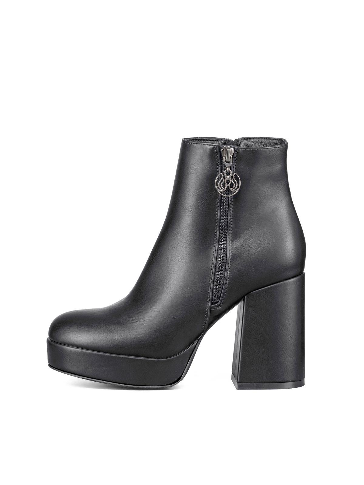 Botin Casual Mujer Eco Cuero Tacon Grueso Clasico Weide DH80-3