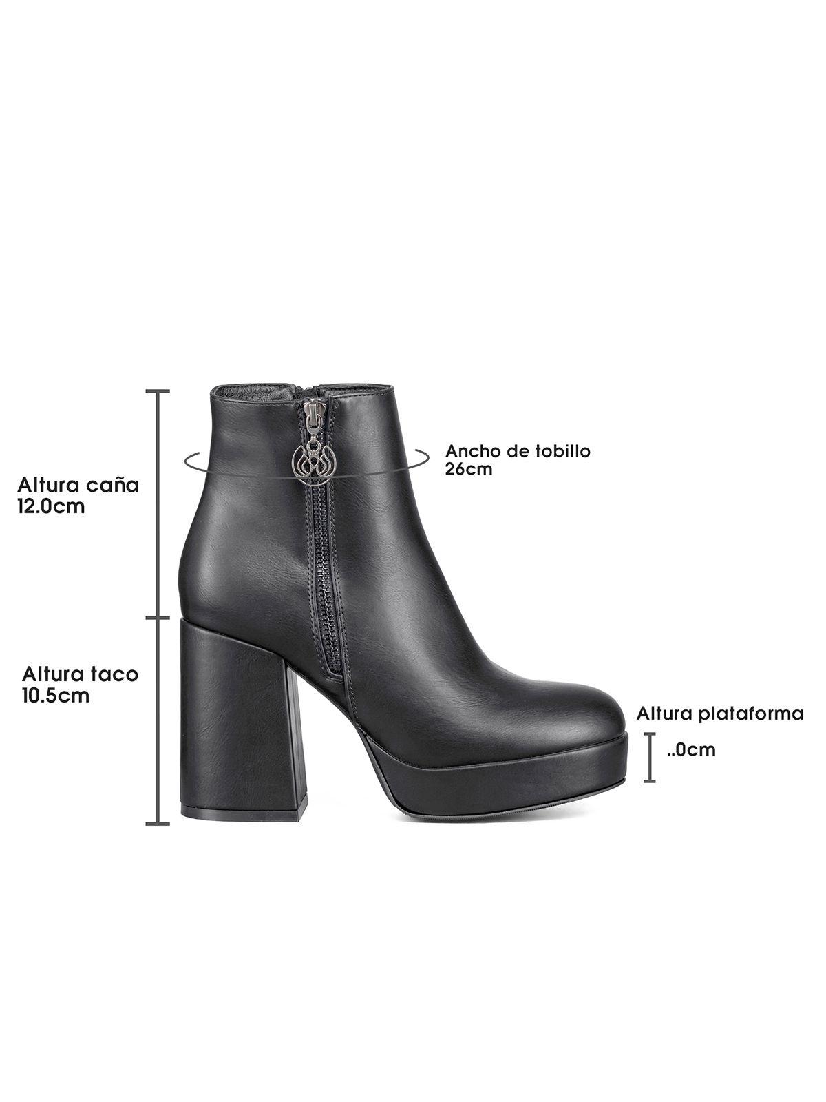 Botin Casual Mujer Eco Cuero Tacon Grueso Clasico Weide DH80-5