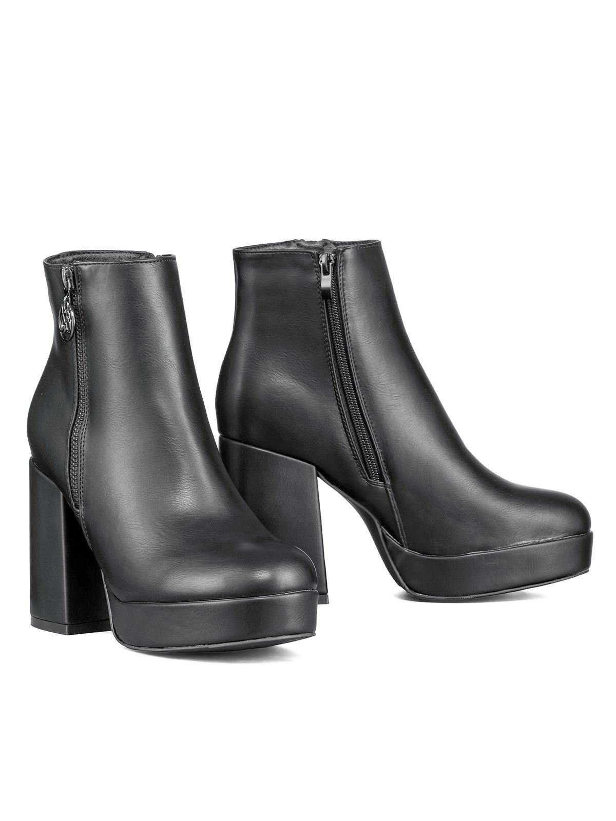 Botin Casual Mujer Eco Cuero Tacon Grueso Clasico Weide DH80-5