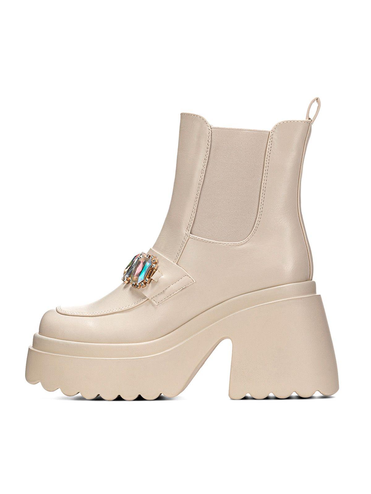 Botin Beige Casual Mujer Weide DH71-2