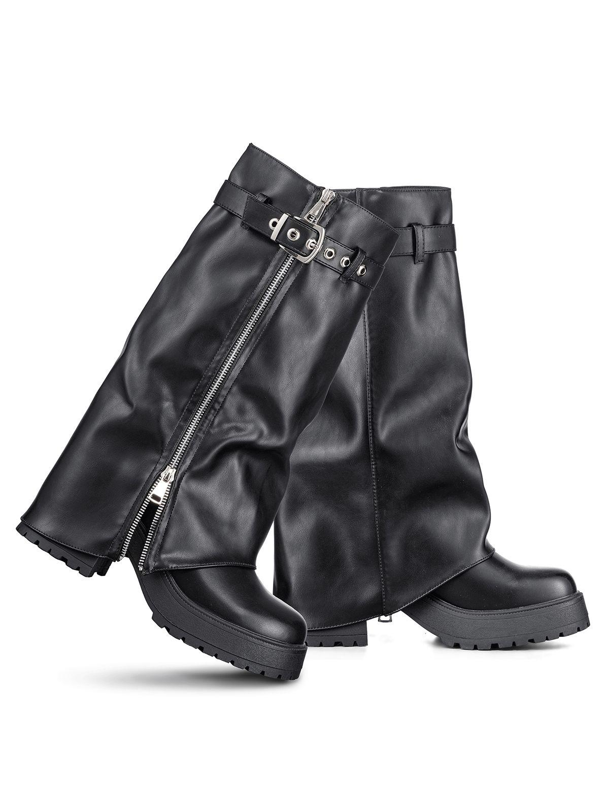 Botas Largas Mujer De Moda Eco Cuero Vintage Weide CZY603-4