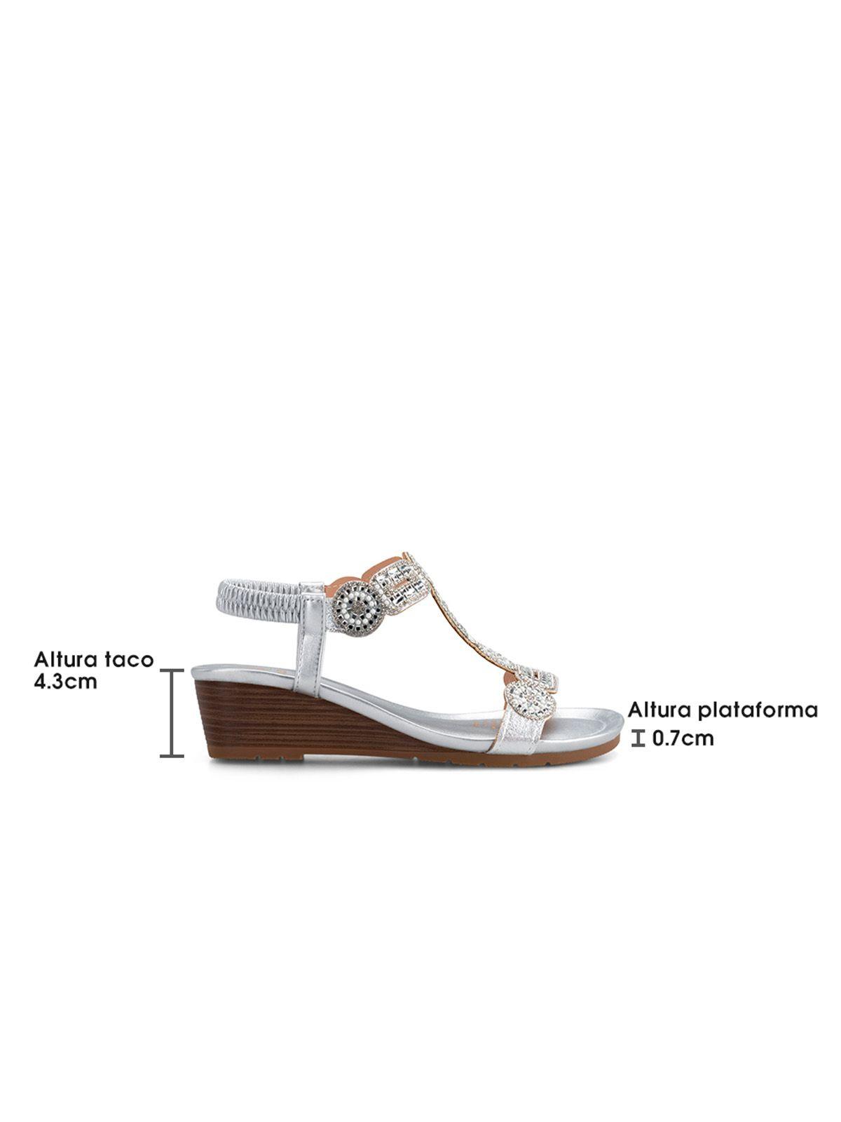 Sandalias Pilar Plateado Weide-6