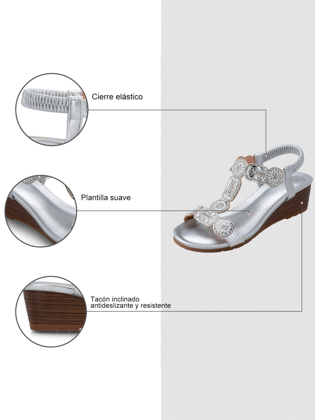 Sandalias Pilar Plateado Weide-7