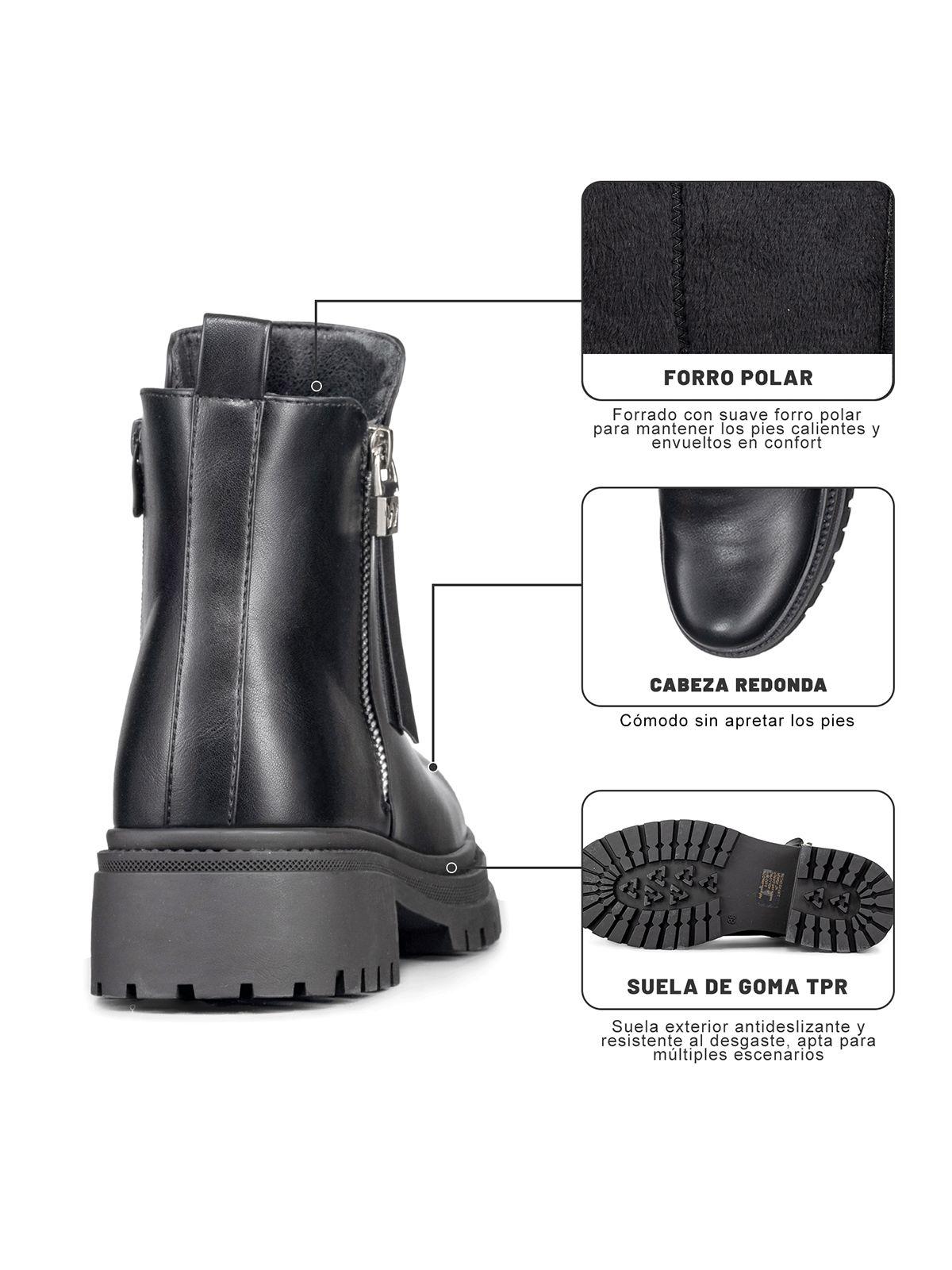 Botin Casual Mujer Eco Cuero Plataforma Vintage Weide ZS67-7