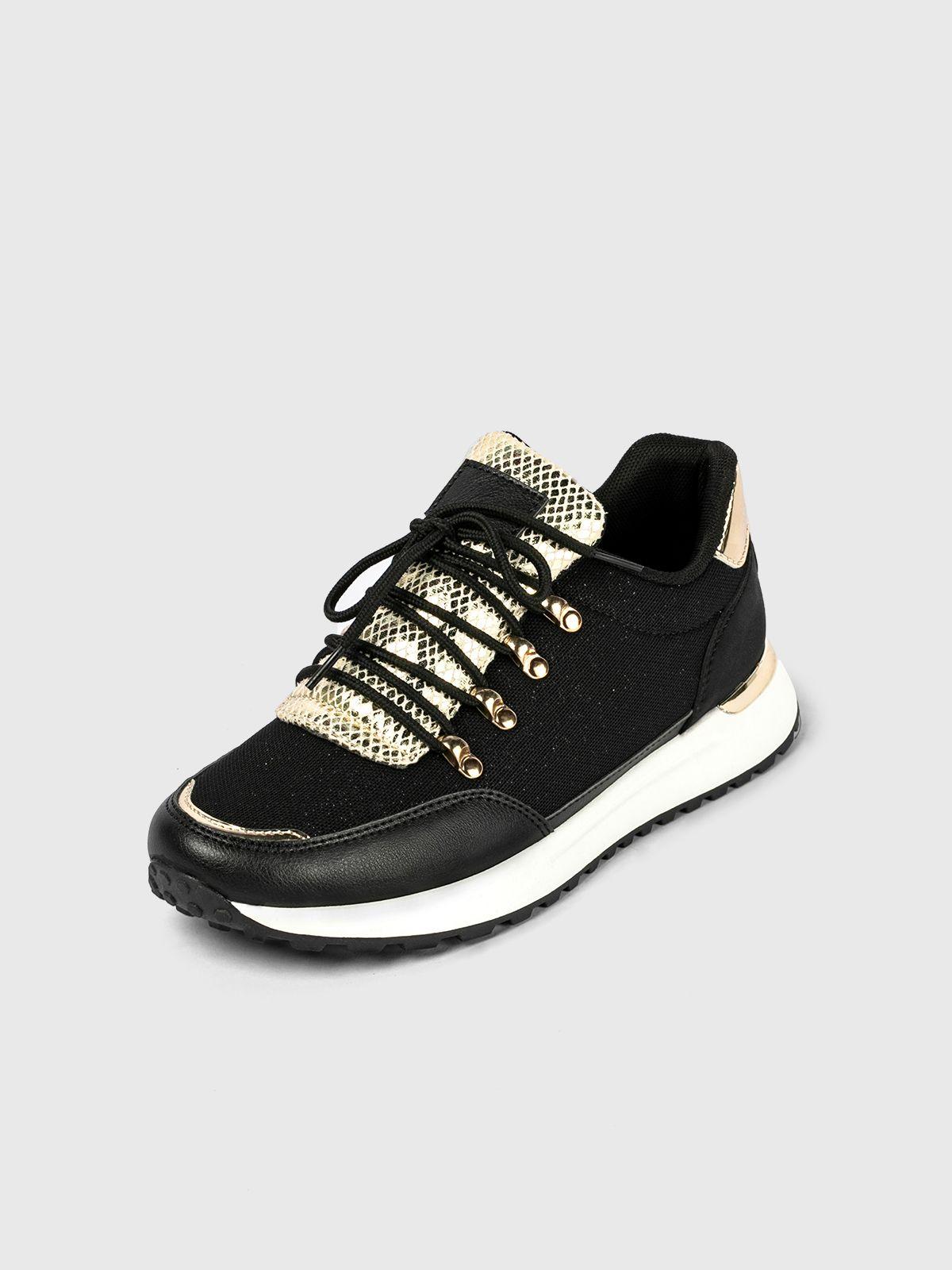 Zapatilla  Mujer Flora Negro Weide-0