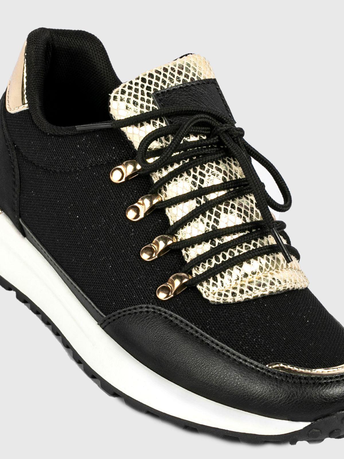 Zapatilla  Mujer Flora Negro Weide-5