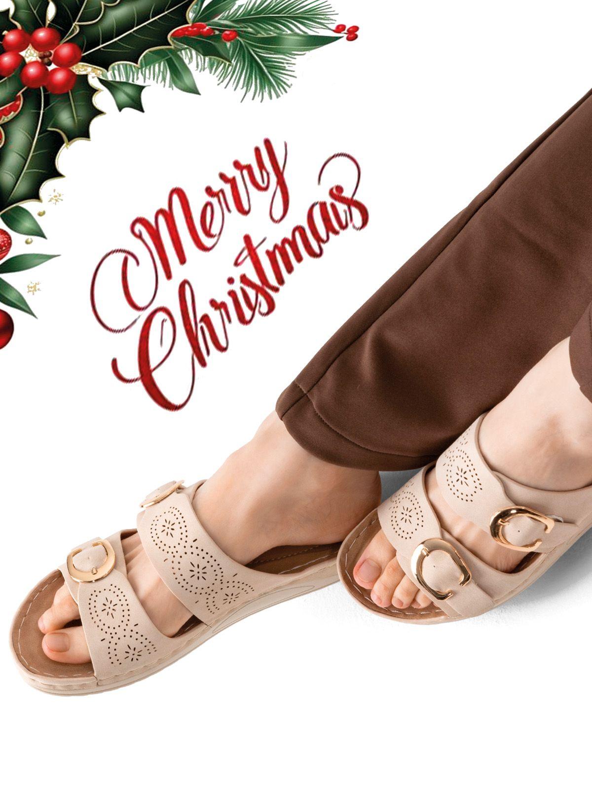 Sandalia Plana Casual Mujer Beige Weide JN31-1