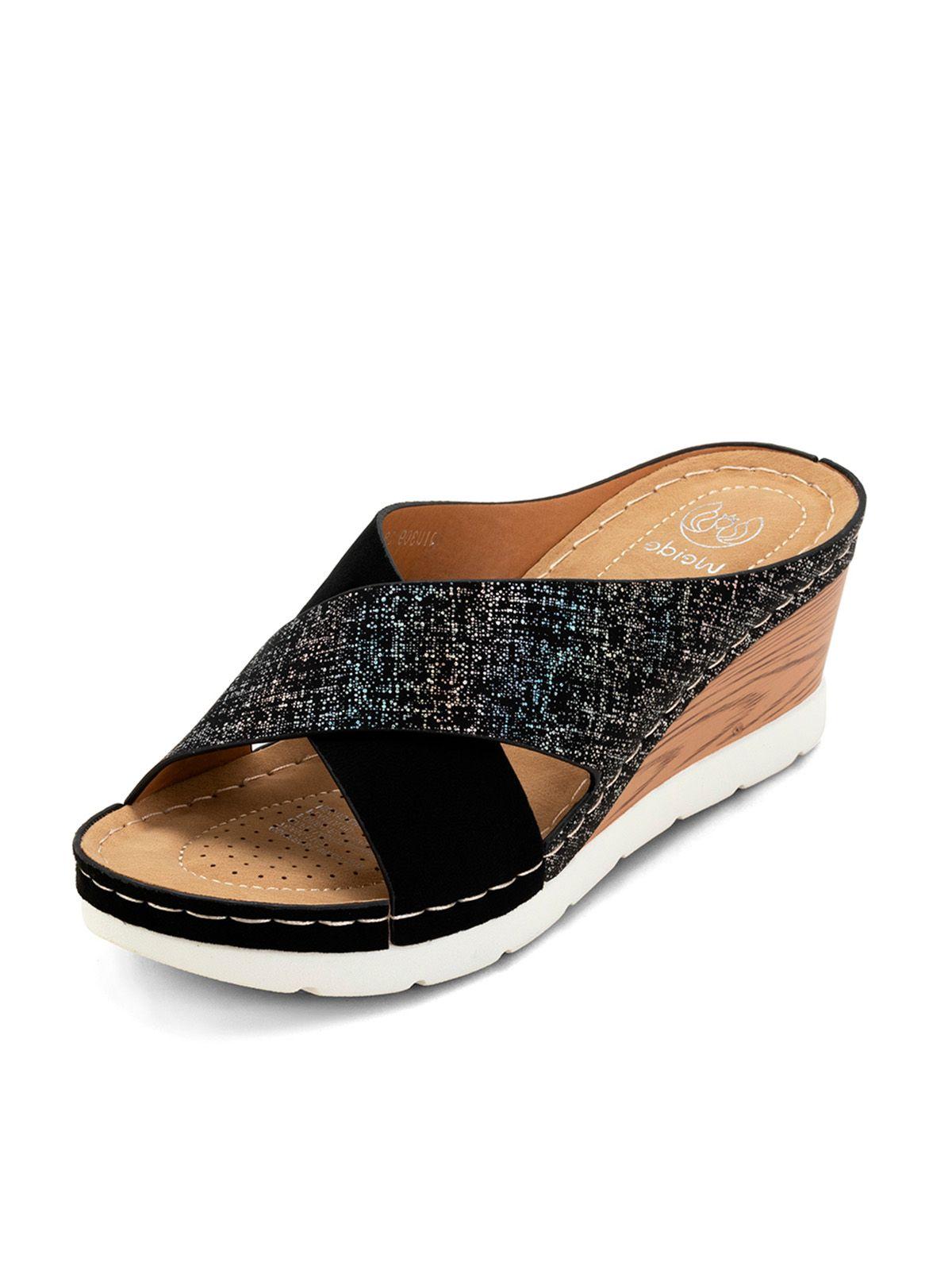 Sandalia Plataforma Negro Casual QIU309 Weide-0