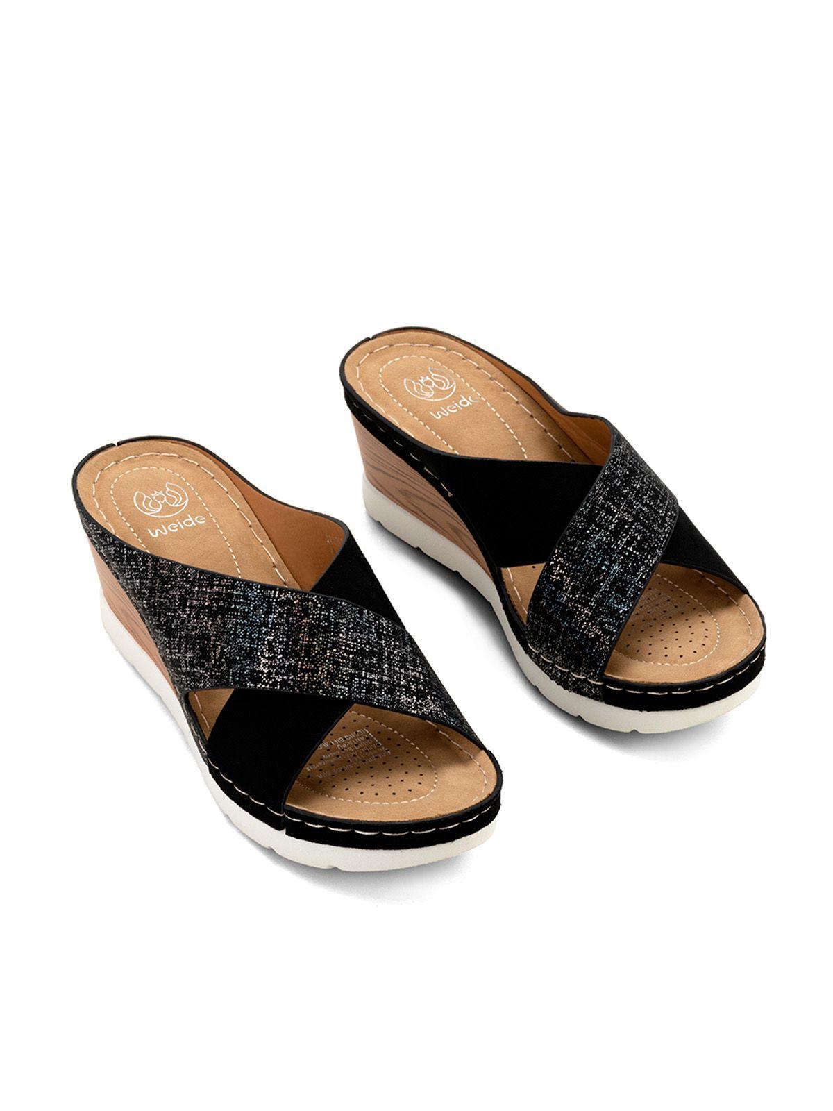 Sandalia Plataforma Negro Casual QIU309 Weide-2