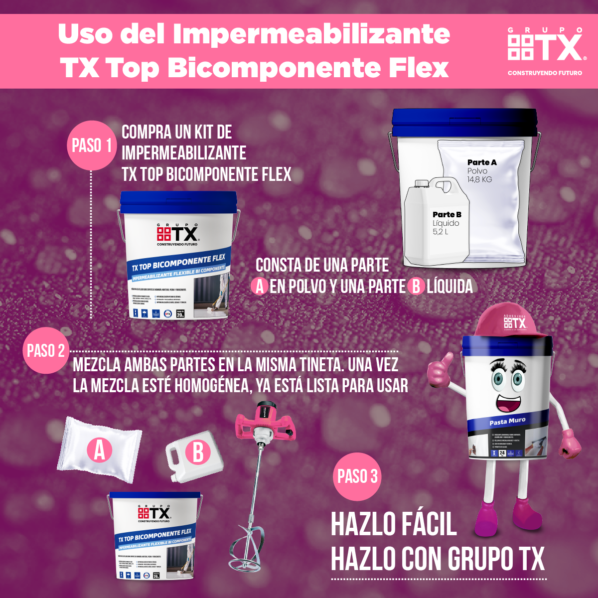 Impermeabilizante Flexible Bicomponente Cementicio 20 KG -2