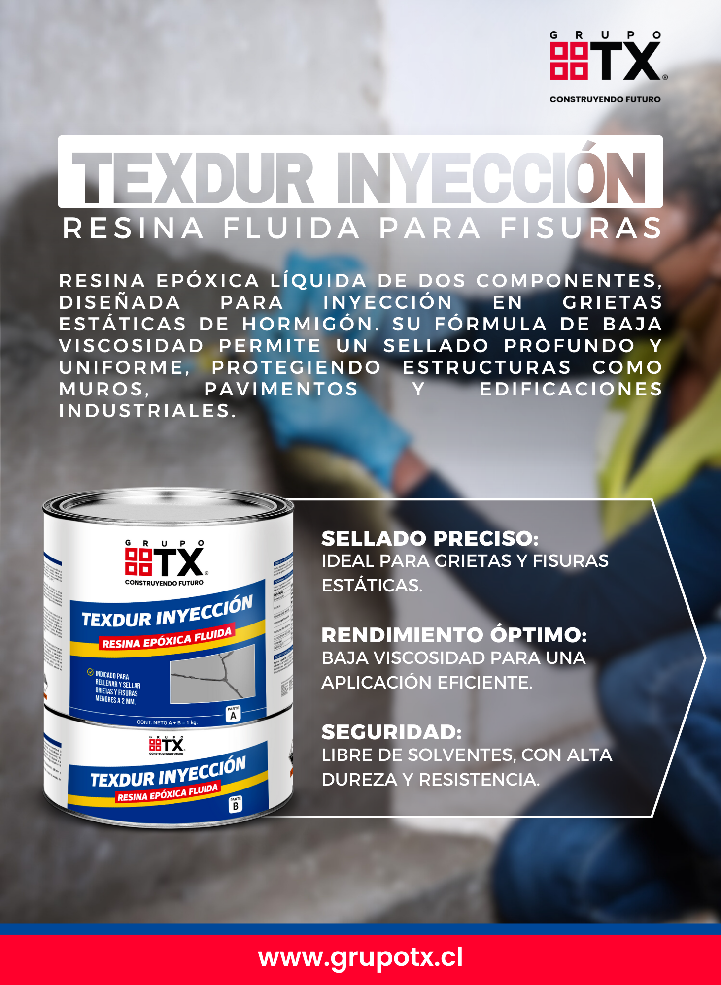 Resina Epóxica Fluida Texdur Inyección 1 KG-2