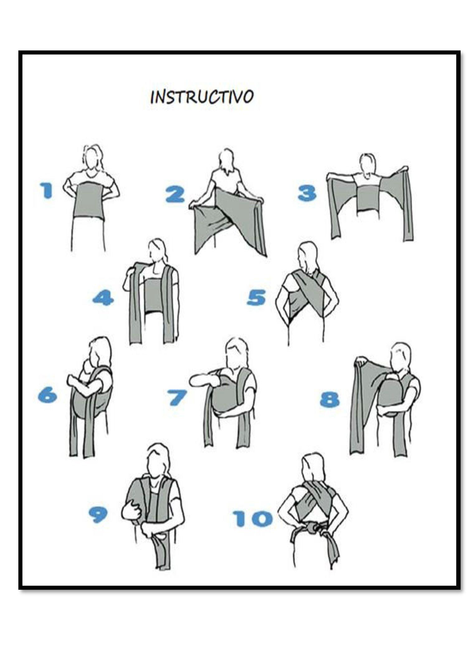 Fular portabebé ergonómico semielasticado-3