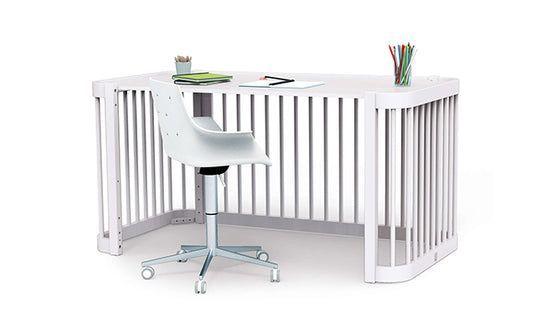 CREA DUE cuna cama 4 en 1 Blanco 70x140 -3
