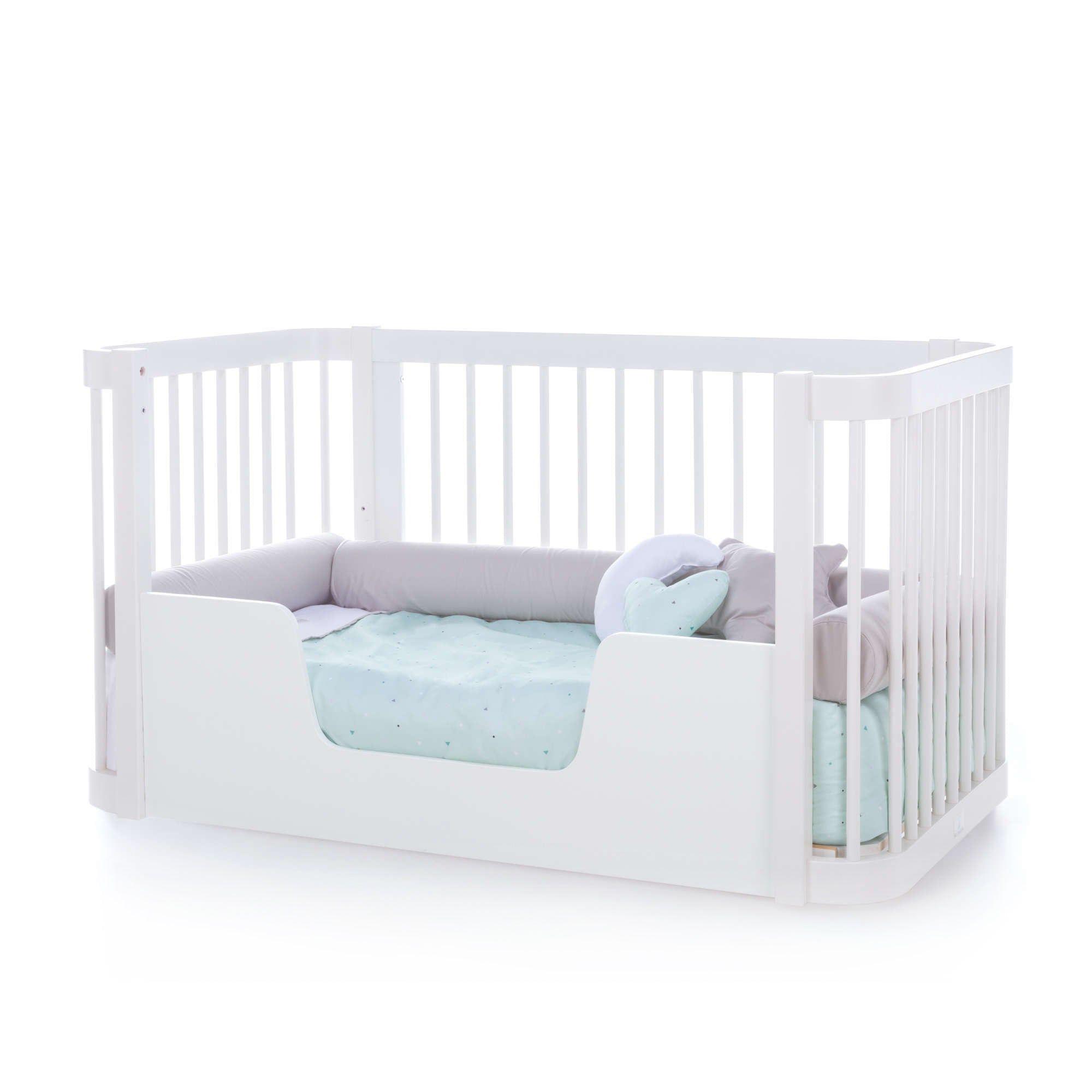 CREA DUE cuna cama 4 en 1 Blanco 70x140 -4