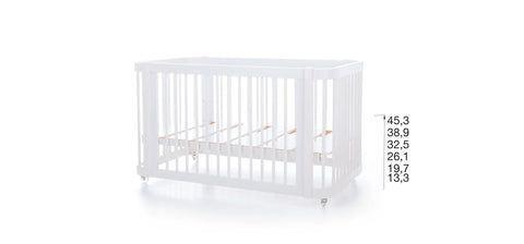CREA DUE cuna cama 4 en 1 Blanco 70x140 -5