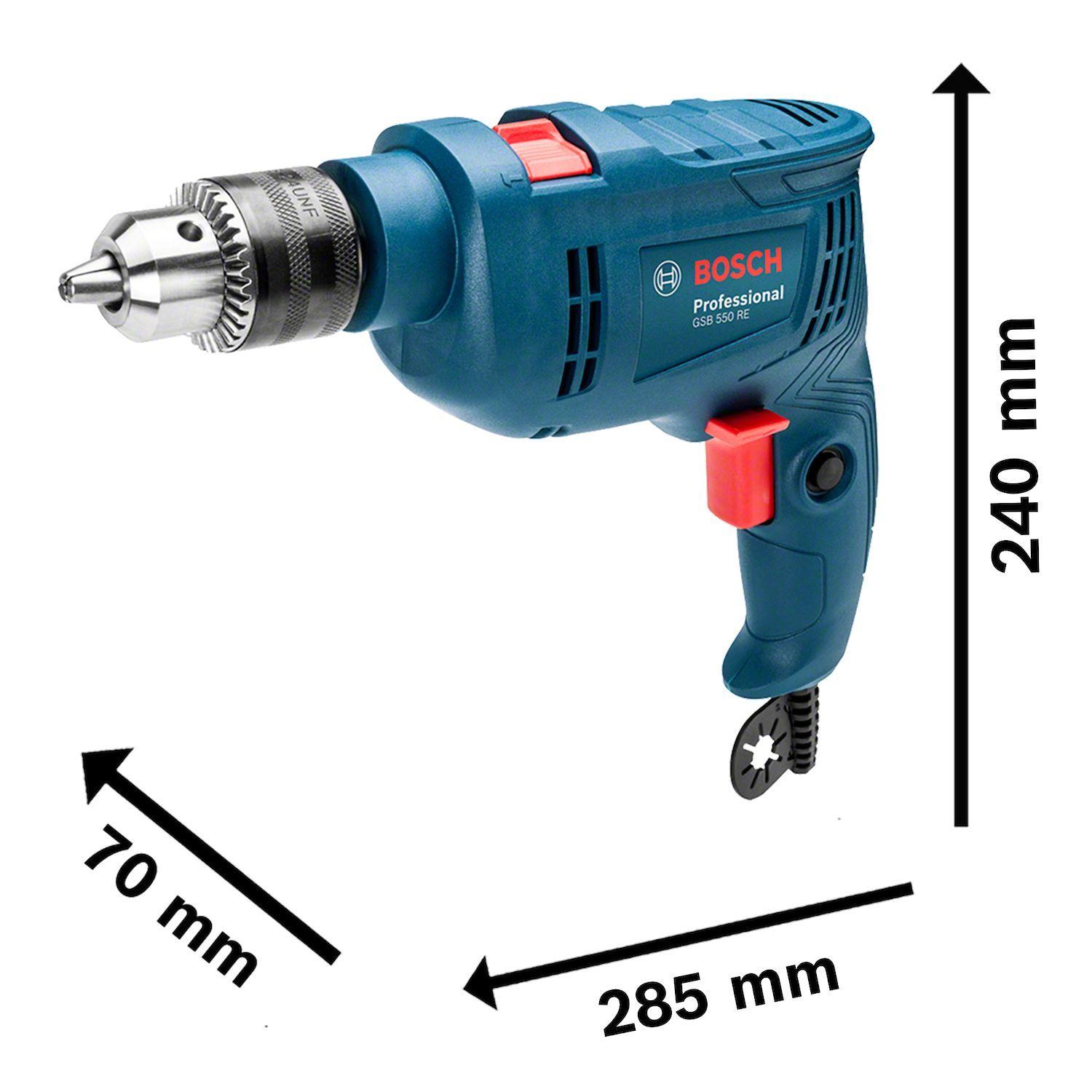 Taladro impacto STD 550W  BOSCH GSB550RE-2