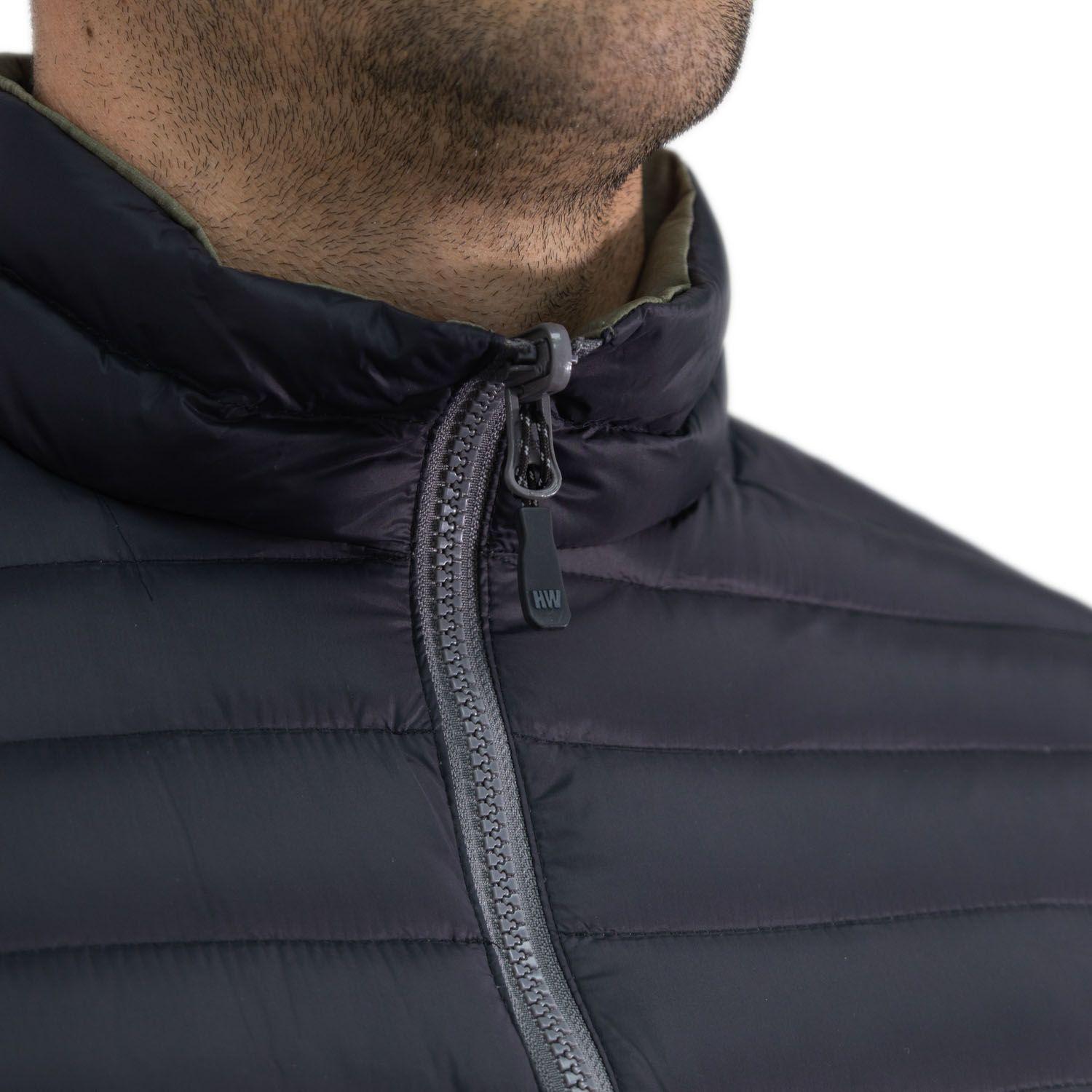 Parka Pluma Hw Goose Reversible Negro/Verde Oliva-3