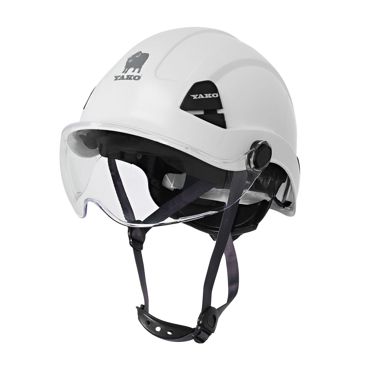 Casco Yako Steelpro Blanco con visera ISP-7