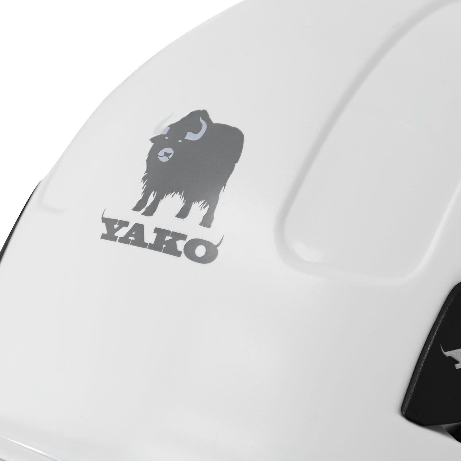 Casco Yako Steelpro Blanco con visera ISP-8