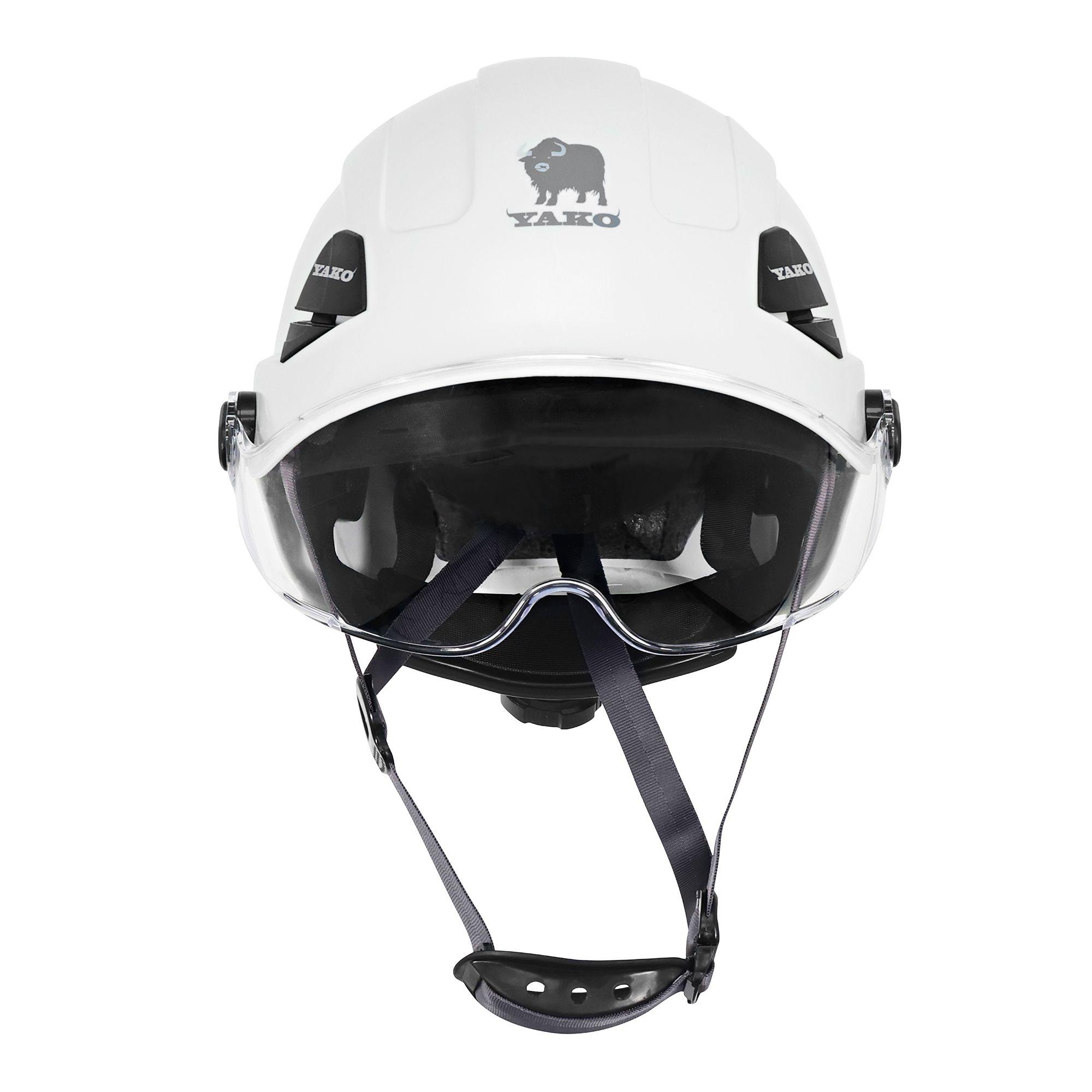 CASCO YAKO STEELPRO BLANCO CON VISERA ISP-1