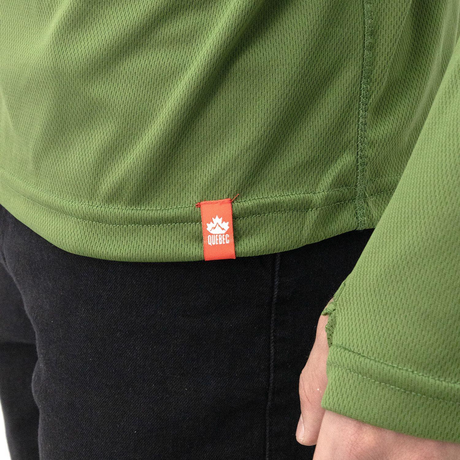 Polera Quebec Half-Zip Verde Oliva Hombre-4