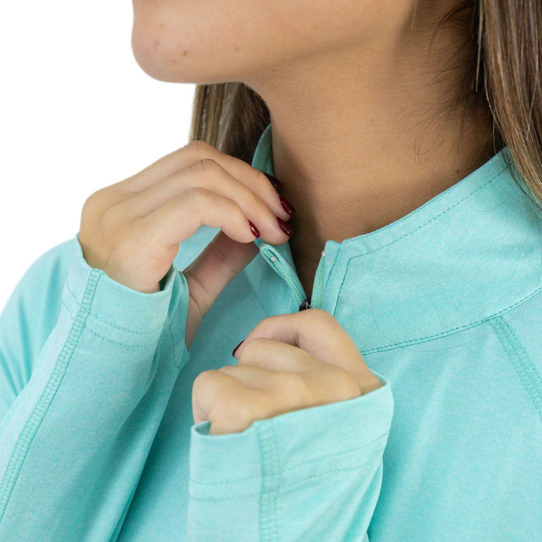 Polera Dry Fit HW SPX Manga Larga Mujer Aqua-4