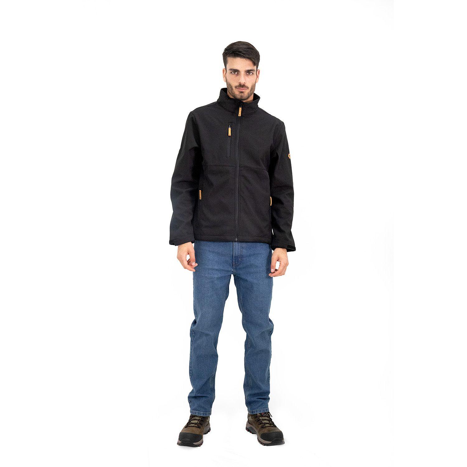 Softshell Quebec Lobo Negro Hombre-3