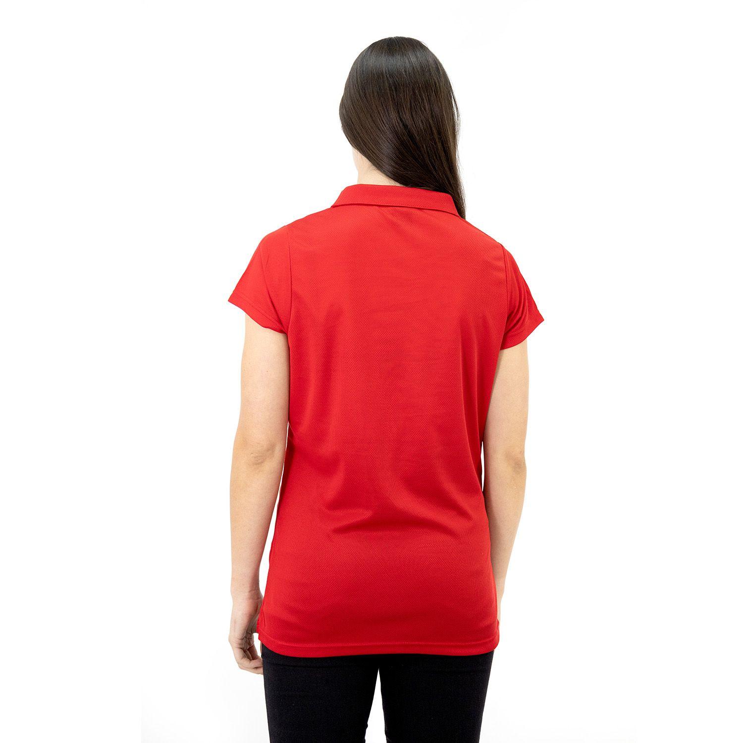 Polera Cooldry Quebec Manga corta Rojo Mujer-3