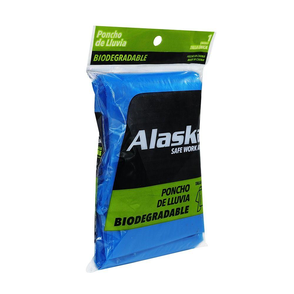 Poncho de emergencia biodegradable Alaska Azul-3
