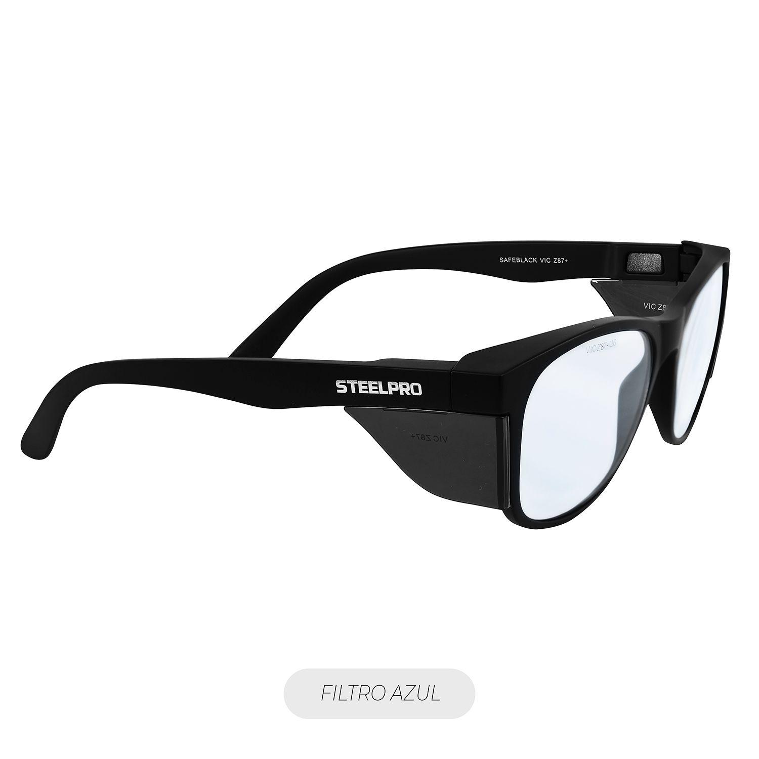 Lente Seguridad Safeblack Claro Blue Blocker Steelpro-2
